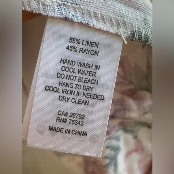 House of Harlow 1960 Dress Floral Linen Tier Bow Tie Shoulders Sz M - Picture 11 of 16